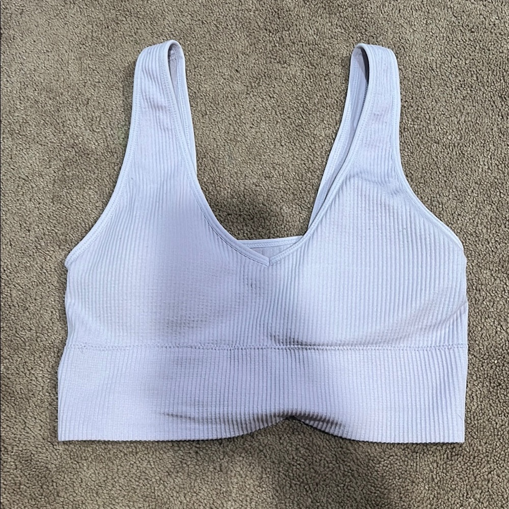 Aeropostale White Seamless Sports Bra